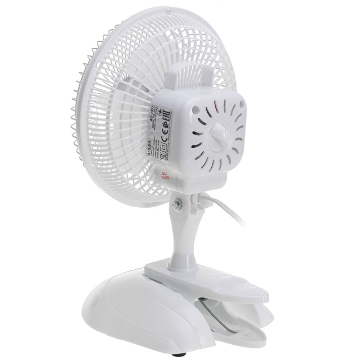 Adler bureauventilator, clip en voet, diameter 15 cm, max. vermogen 30W, AD7317