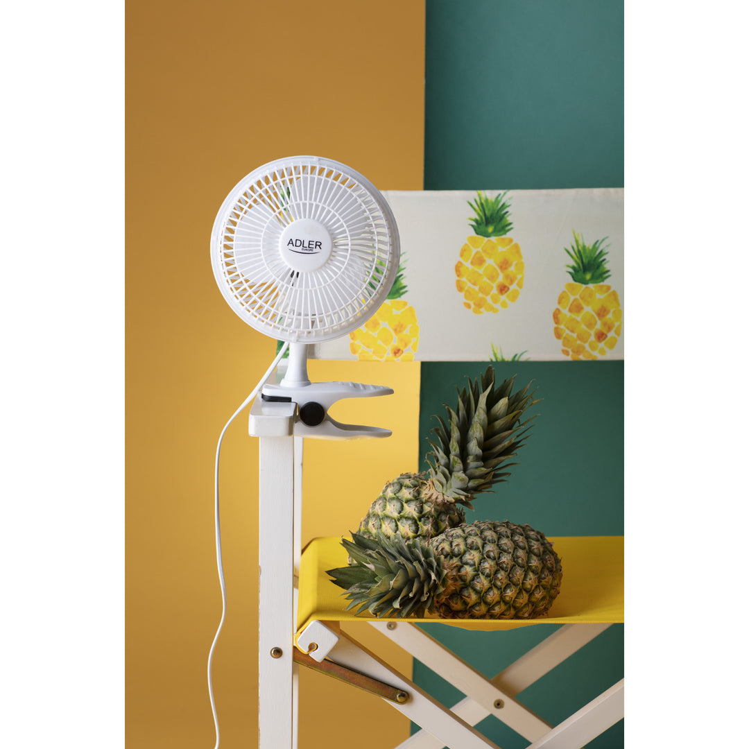Adler bureauventilator, clip en voet, diameter 15 cm, max. vermogen 30W, AD7317