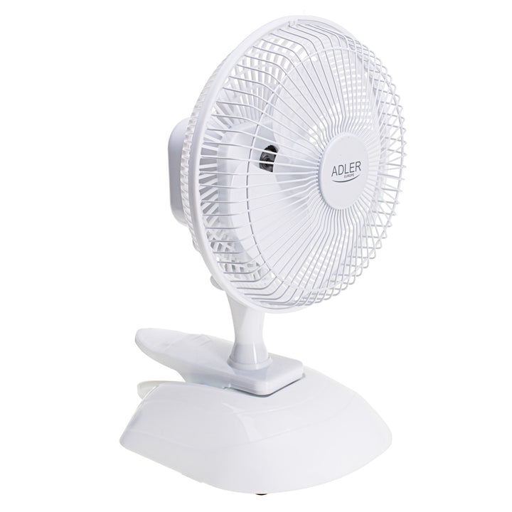 Adler bureauventilator, clip en voet, diameter 15 cm, max. vermogen 30W, AD7317