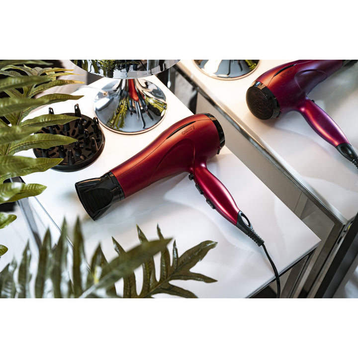 Camry haardroger, 2 blaassterktes, 3 temperatuurstanden, 2400W, rood, CR 2253