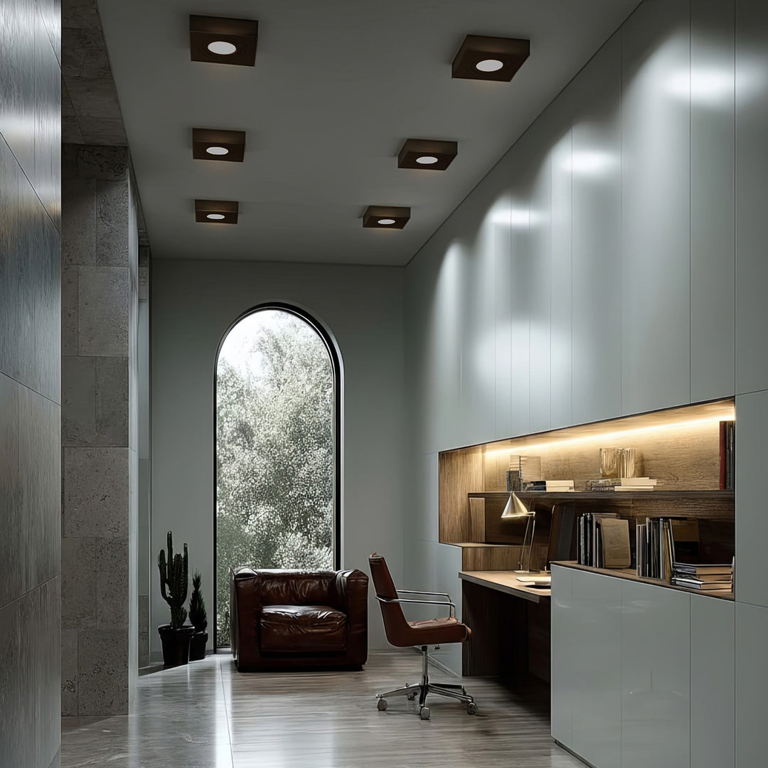 Maclean MCE464B Spot plafondarmatuur/inbouwspot frame voor lichtbronnen MR16 / GU10 max.35W IP20 (hoekig, zwart)