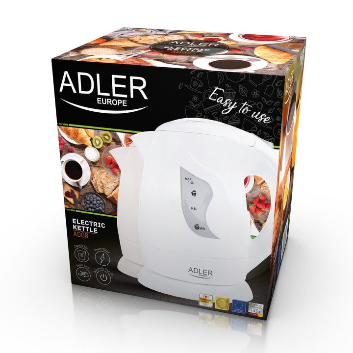 Snoerloze waterkoker Adler, 850W, 1L, beige, AD 08 b