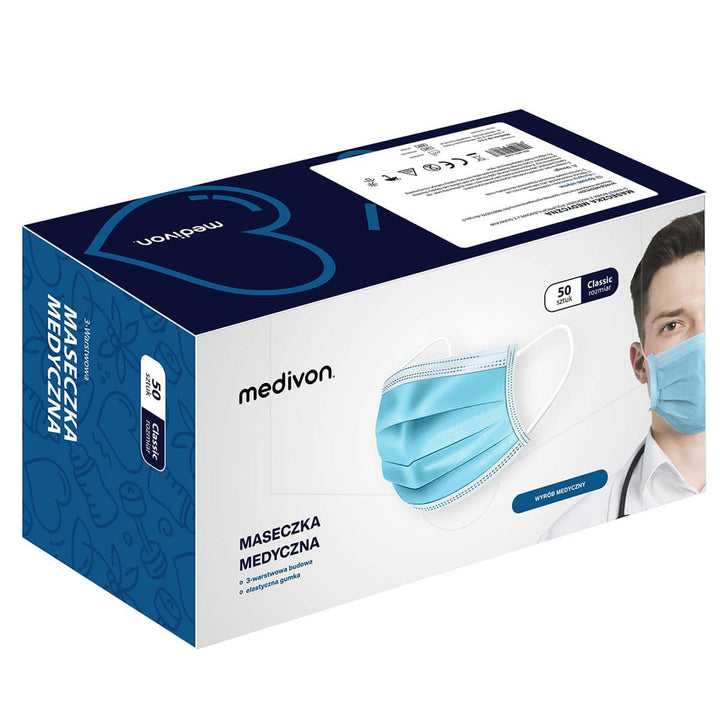 Medivon MDV-4420 antiviraal chirurgisch beschermingsmasker type II, 3-laags, 50 st.