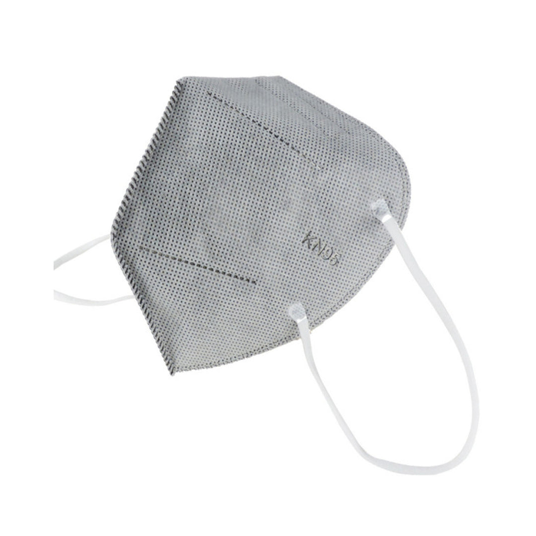 Filtermasker KN95 grijs met ventiel - 5 lagen polypropyleen non-woven stof
