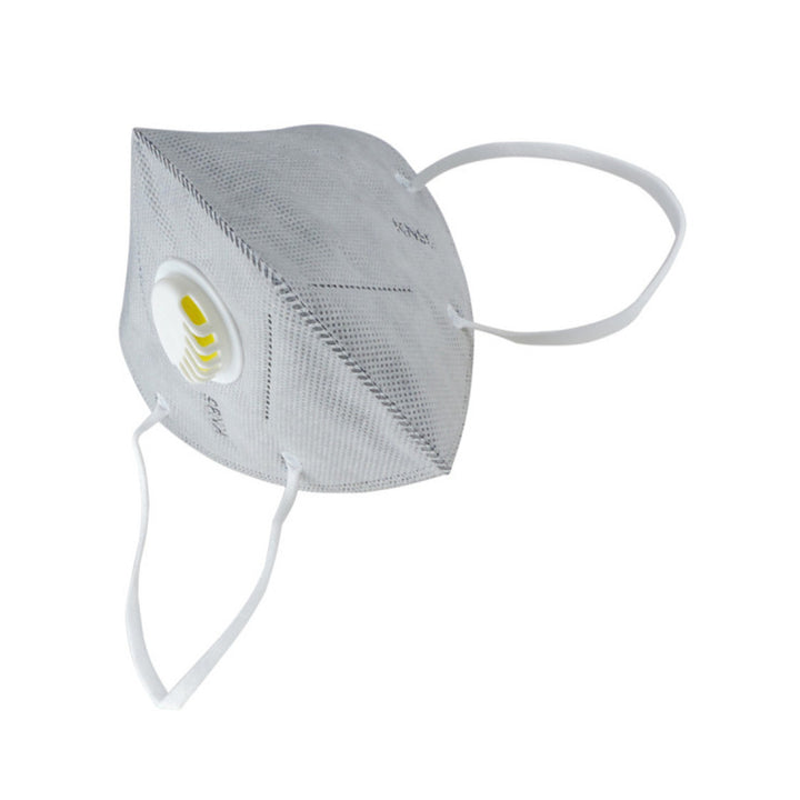 Filtermasker KN95 grijs met ventiel - 5 lagen polypropyleen non-woven stof