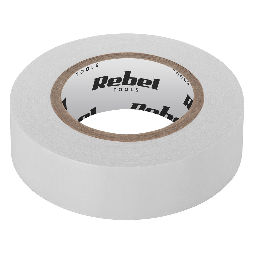 REBEL isolerend plakband (0,13 mm x 19 mm x 10 yd) wit