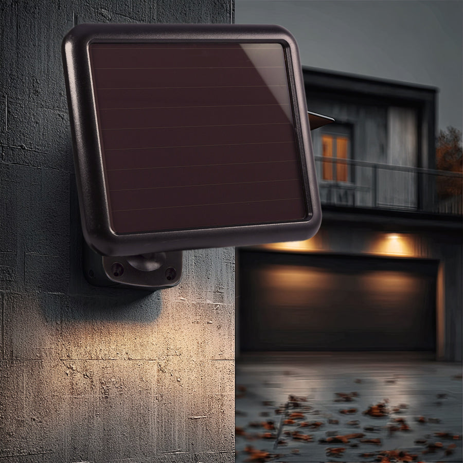Maclean MCE442 Solar lamp LED spot met bewegingssensor Schijnwerper Solar wandlamp Schemersensor Solar light IP44 6W 360 lumen 6000K (1 x stuk)