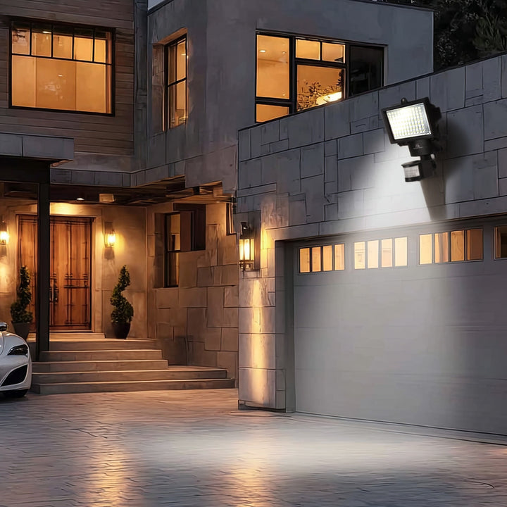 Maclean MCE442 Solar lamp LED spot met bewegingssensor Schijnwerper Solar wandlamp Schemersensor Solar light IP44 6W 360 lumen 6000K (1 x stuk)