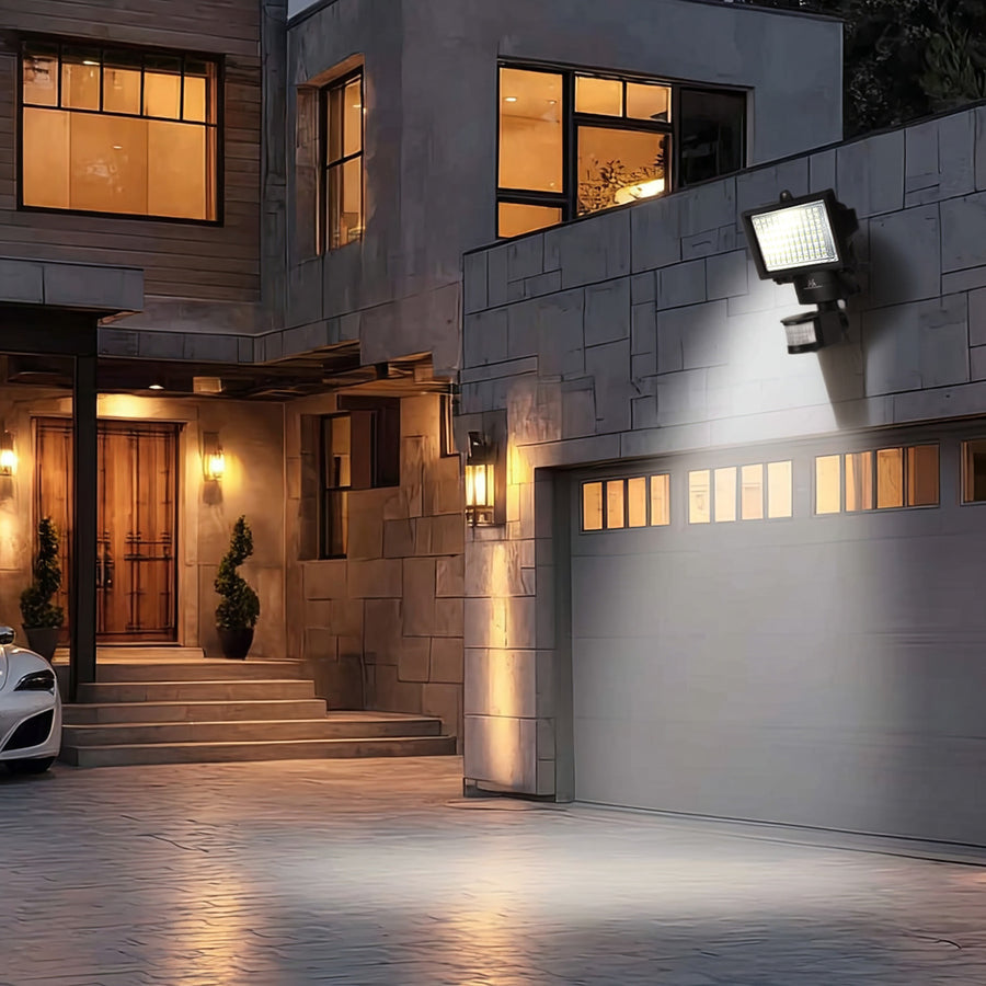 Maclean MCE442 Solar lamp LED spot met bewegingssensor Schijnwerper Solar wandlamp Schemersensor Solar light IP44 6W 360 lumen 6000K (1 x stuk)