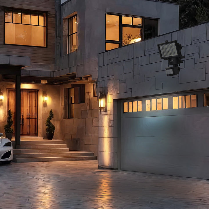 Maclean MCE442 Solar lamp LED spot met bewegingssensor Schijnwerper Solar wandlamp Schemersensor Solar light IP44 6W 360 lumen 6000K (1 x stuk)