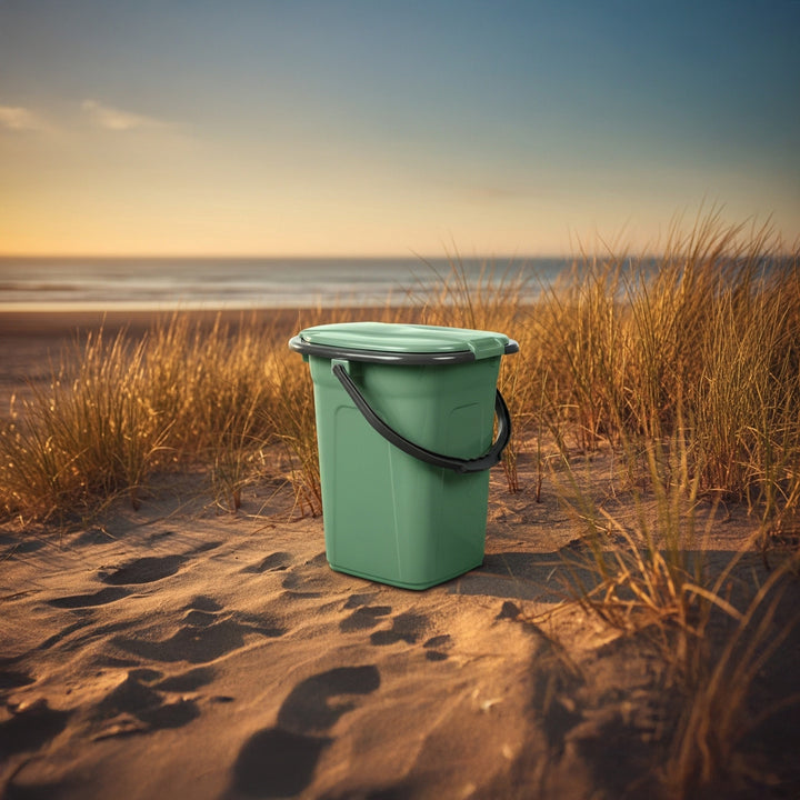 GreenBlue - Draagbare toeristische toilet WC emmer 19L - Groen/ Grijs
