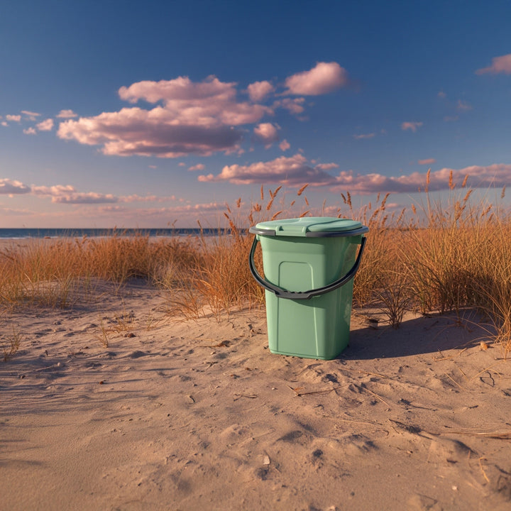 GreenBlue - Draagbare toeristische toilet WC emmer 19L - Groen/ Grijs