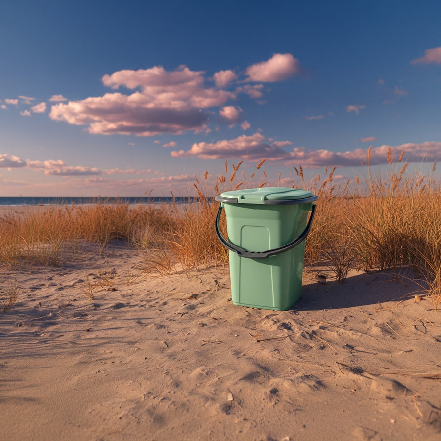 GreenBlue - Draagbare toeristische toilet WC emmer 19L - Groen/ Grijs