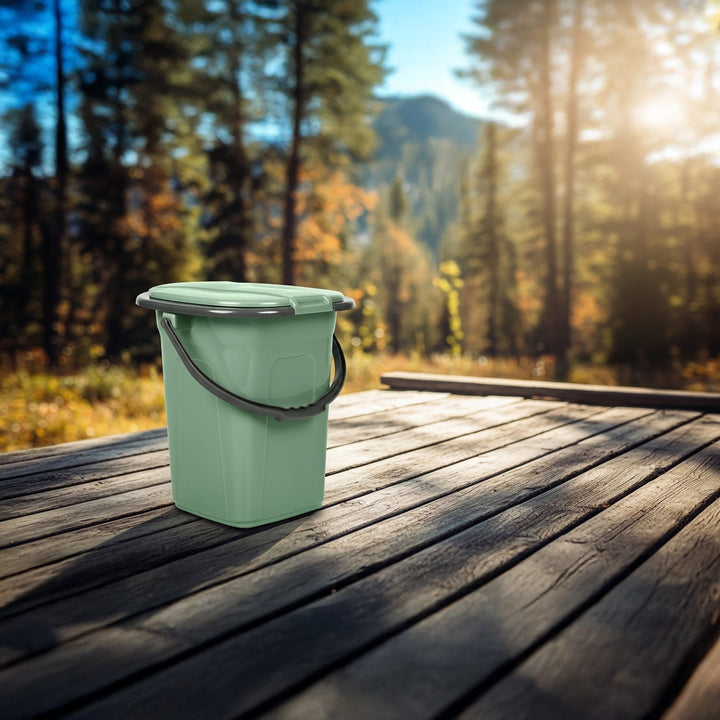 GreenBlue - Draagbare toeristische toilet WC emmer 19L - Groen/ Grijs
