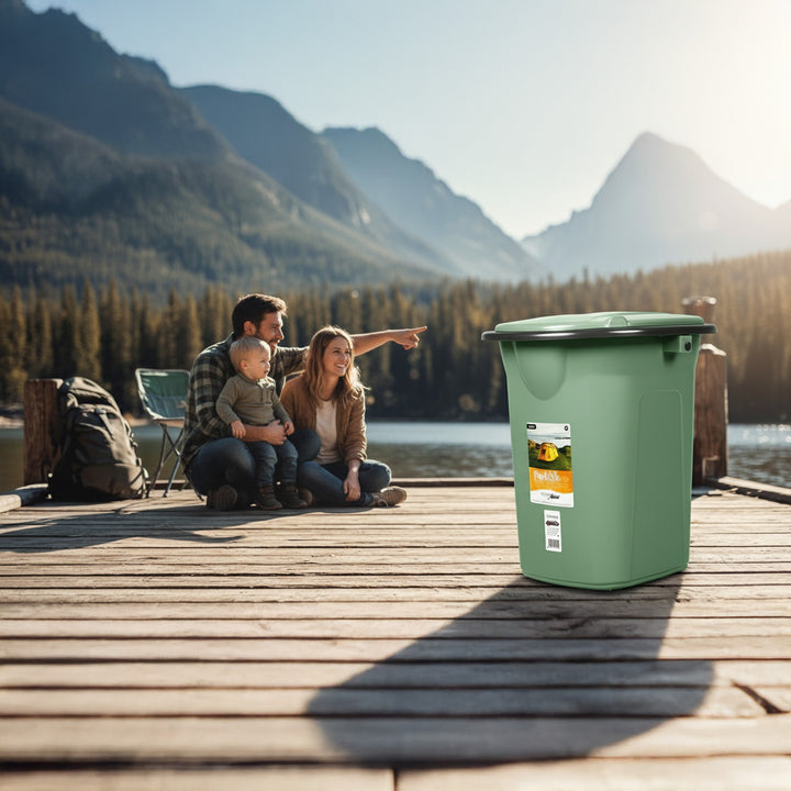 GreenBlue - Draagbare toeristische toilet WC emmer 19L - Groen/ Grijs