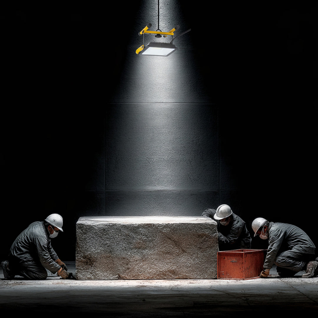 Maclean MCE632 Gele Vloerstandaard voor Maclean LED Schijnwerper Staal Instelbare Hoek MCE550/650 MCE652