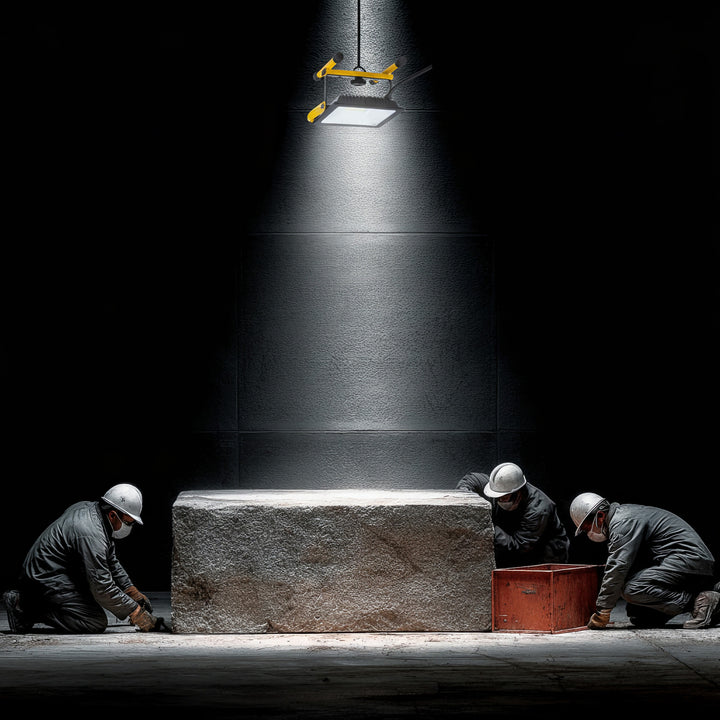 Maclean MCE632 Gele Vloerstandaard voor Maclean LED Schijnwerper Staal Instelbare Hoek MCE550/650 MCE652