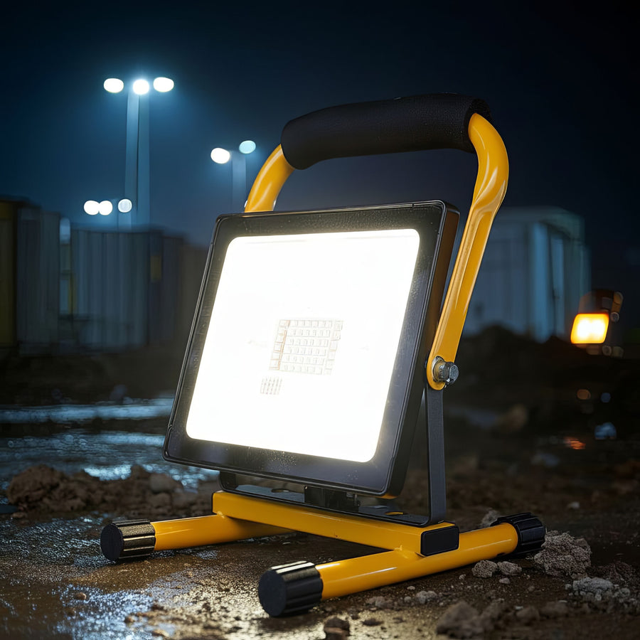 Maclean MCE652 Vloerrand voor LED-koplampen Werklampen Statief schijnwerper Standaard bouwspot Draaibaar Staal (voor MCE550 / MCE650)