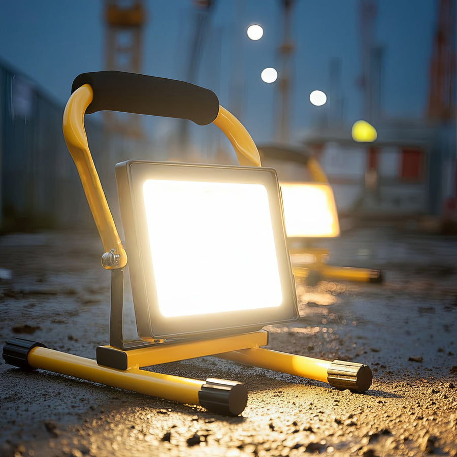 Maclean MCE652 Vloerrand voor LED-koplampen Werklampen Statief schijnwerper Standaard bouwspot Draaibaar Staal (voor MCE550 / MCE650)