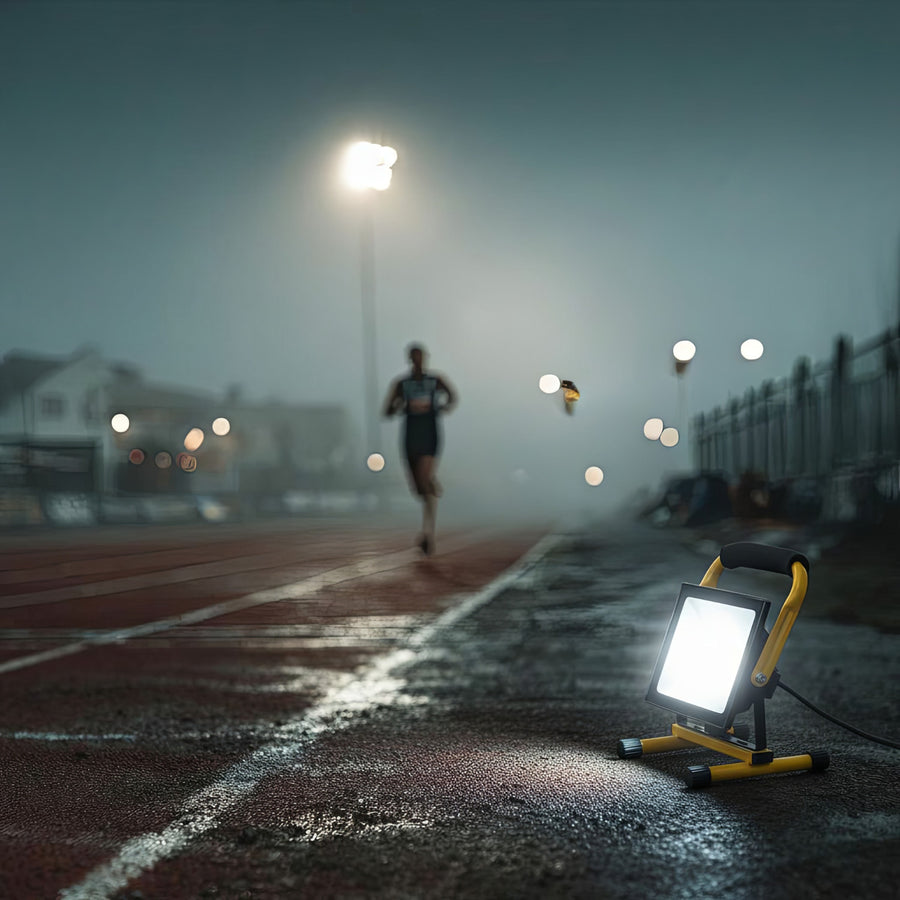 Maclean MCE652 Vloerrand voor LED-koplampen Werklampen Statief schijnwerper Standaard bouwspot Draaibaar Staal (voor MCE550 / MCE650)