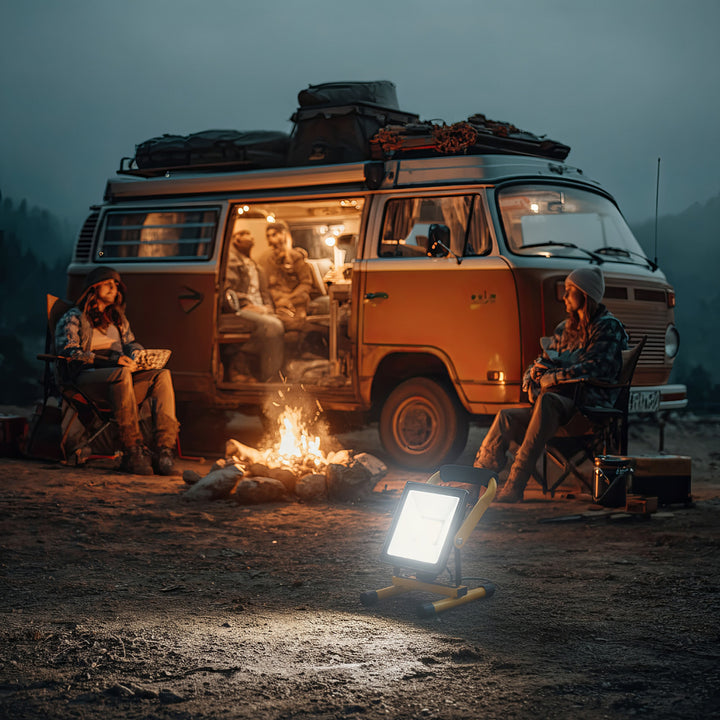 Maclean MCE632 Gele Vloerstandaard voor Maclean LED Schijnwerper Staal Instelbare Hoek MCE550/650 MCE652