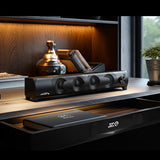 Audiocore AC955 2 in 1 2.0 PC-luidsprekers met Soundbar-functie RGB-achtergrondverlichting Stereoluidsprekers 2x3W RMS AUX 3,5 mm USB-voeding