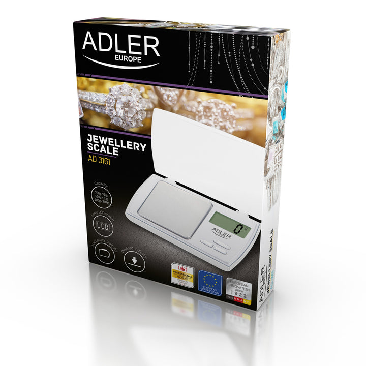 Precisiebalans Adler AD 3161 met duidelijk LCD-display