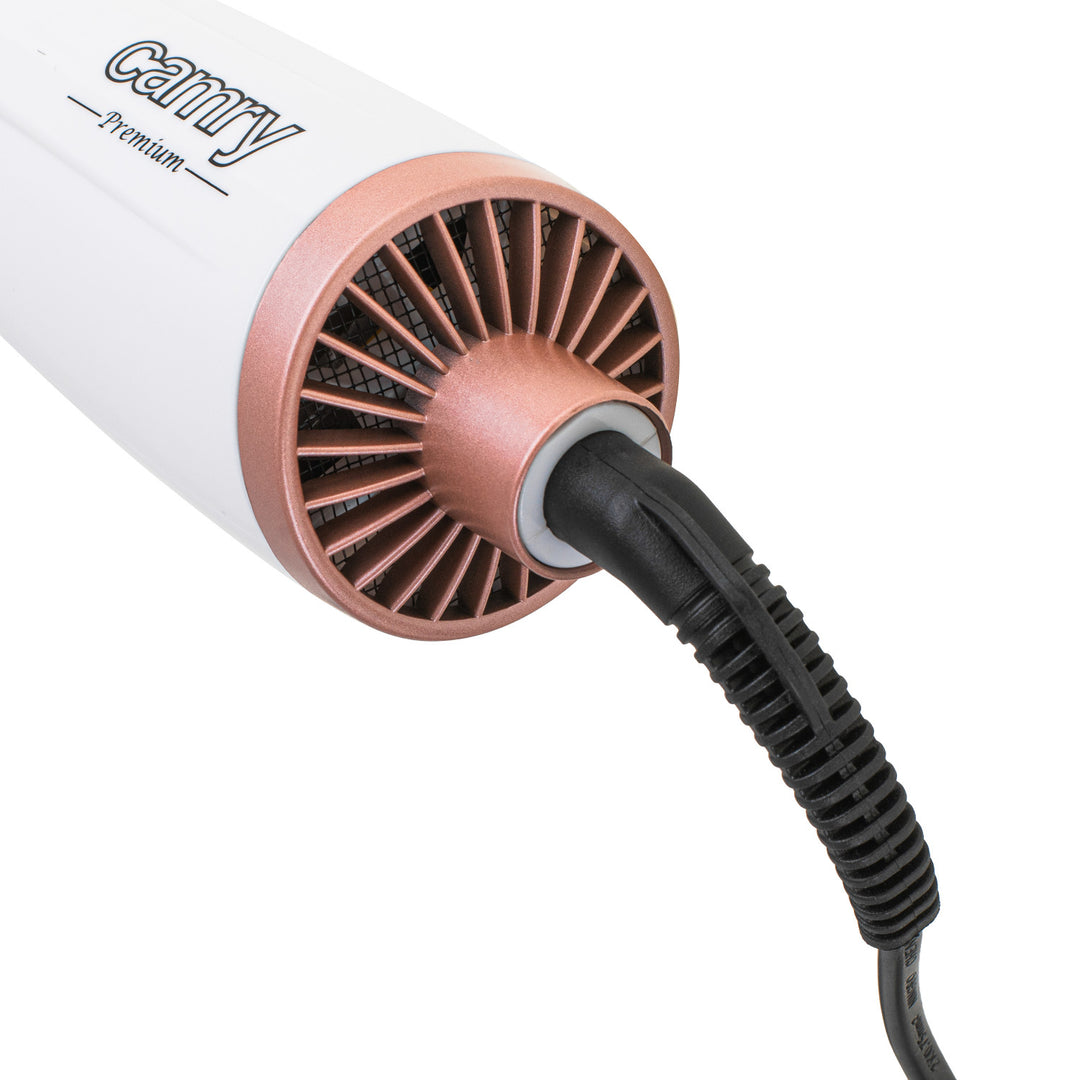 Camry CR 2021 roterende krultang-föhn met verwisselbare borstels met nylonharen