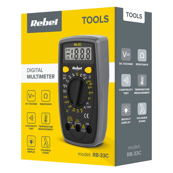 Nauwkeurige universele digitale meter Rebel RB-33C