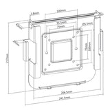 Maclean MAC Mini-houder, VESA 75X75/100X100, voor MAC Mini na 2014, MC-473