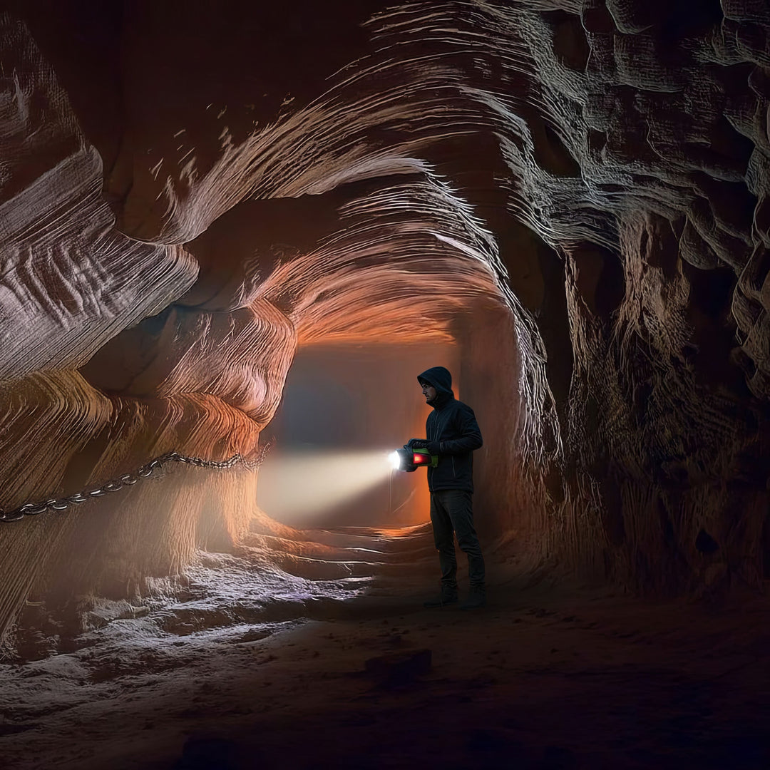 Maclean MCE345 LED 3 in 1 oplaadbare zaklamp met 2 stadslichten en powerbank functie voor kamperen buiten USB 3 Lichtstanden 5W XM-L-T6 Koud wit 6500K 3.7V 3x18650 4500mAh IP65