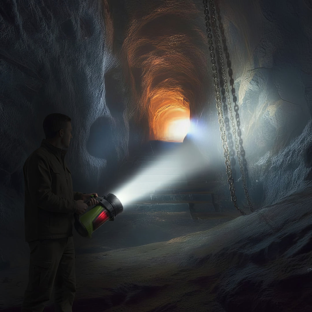 Maclean MCE345 LED 3 in 1 oplaadbare zaklamp met 2 stadslichten en powerbank functie voor kamperen buiten USB 3 Lichtstanden 5W XM-L-T6 Koud wit 6500K 3.7V 3x18650 4500mAh IP65