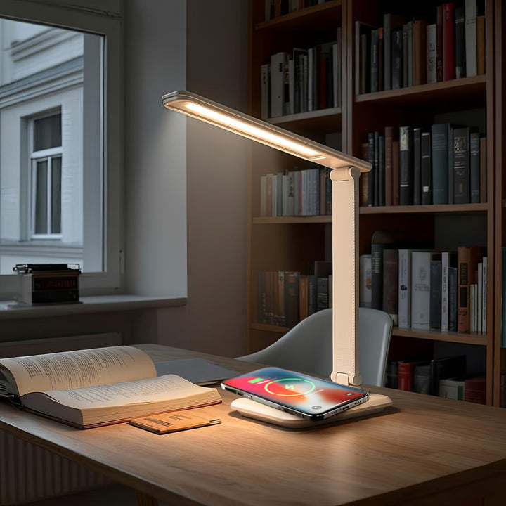 Maclean LED bureaulamp, max. 9W, 220-240V AC, kleurverandering, dimbaar, batterijlader, 450lm, MCE616 W