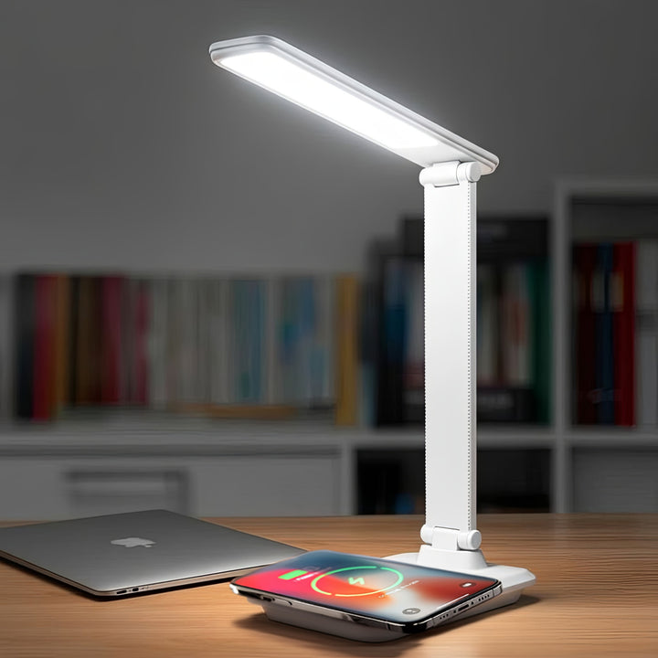 Maclean LED bureaulamp, max. 9W, 220-240V AC, kleurverandering, dimbaar, batterijlader, 450lm, MCE616 W