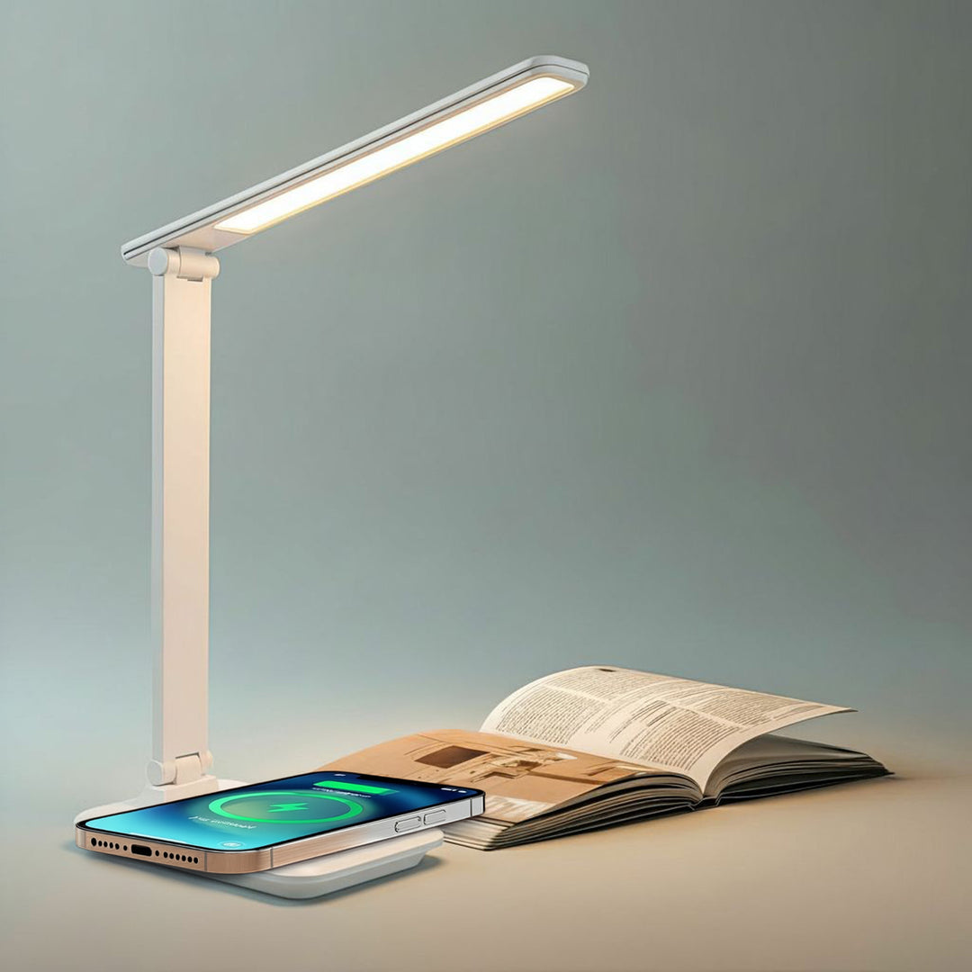 Maclean LED bureaulamp, max. 9W, 220-240V AC, kleurverandering, dimbaar, batterijlader, 450lm, MCE616 W