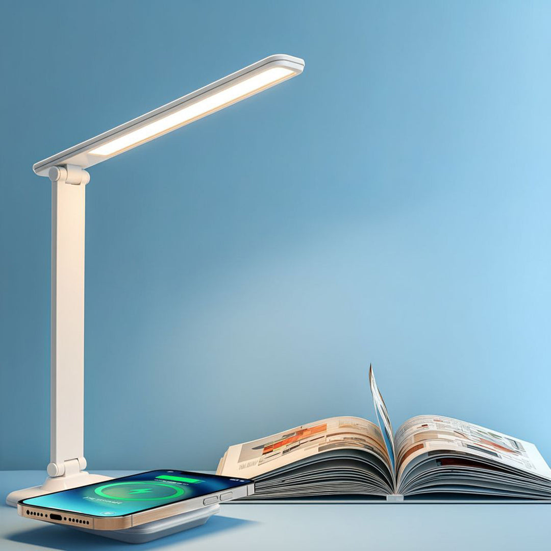 Maclean LED bureaulamp, max. 9W, 220-240V AC, kleurverandering, dimbaar, batterijlader, 450lm, MCE616 W