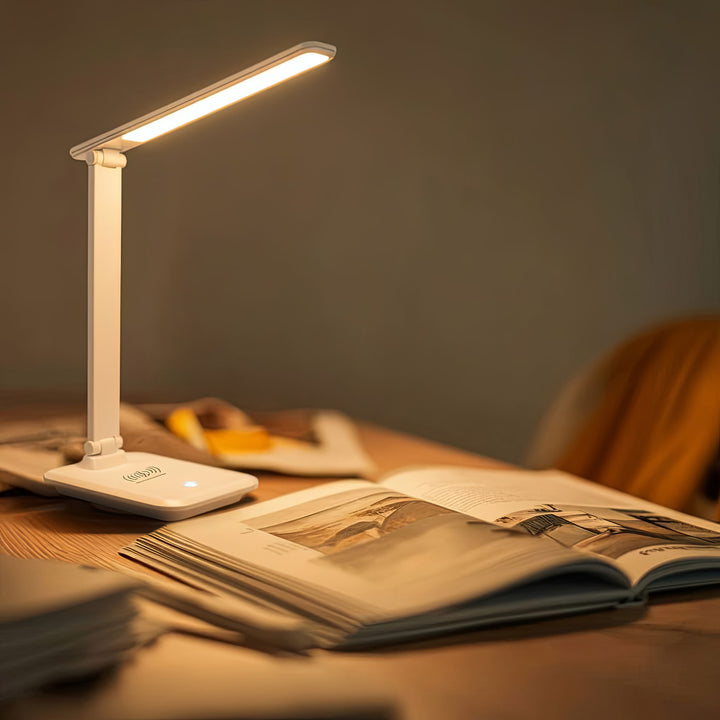 Maclean LED bureaulamp, max. 9W, 220-240V AC, kleurverandering, dimbaar, batterijlader, 450lm, MCE616 W