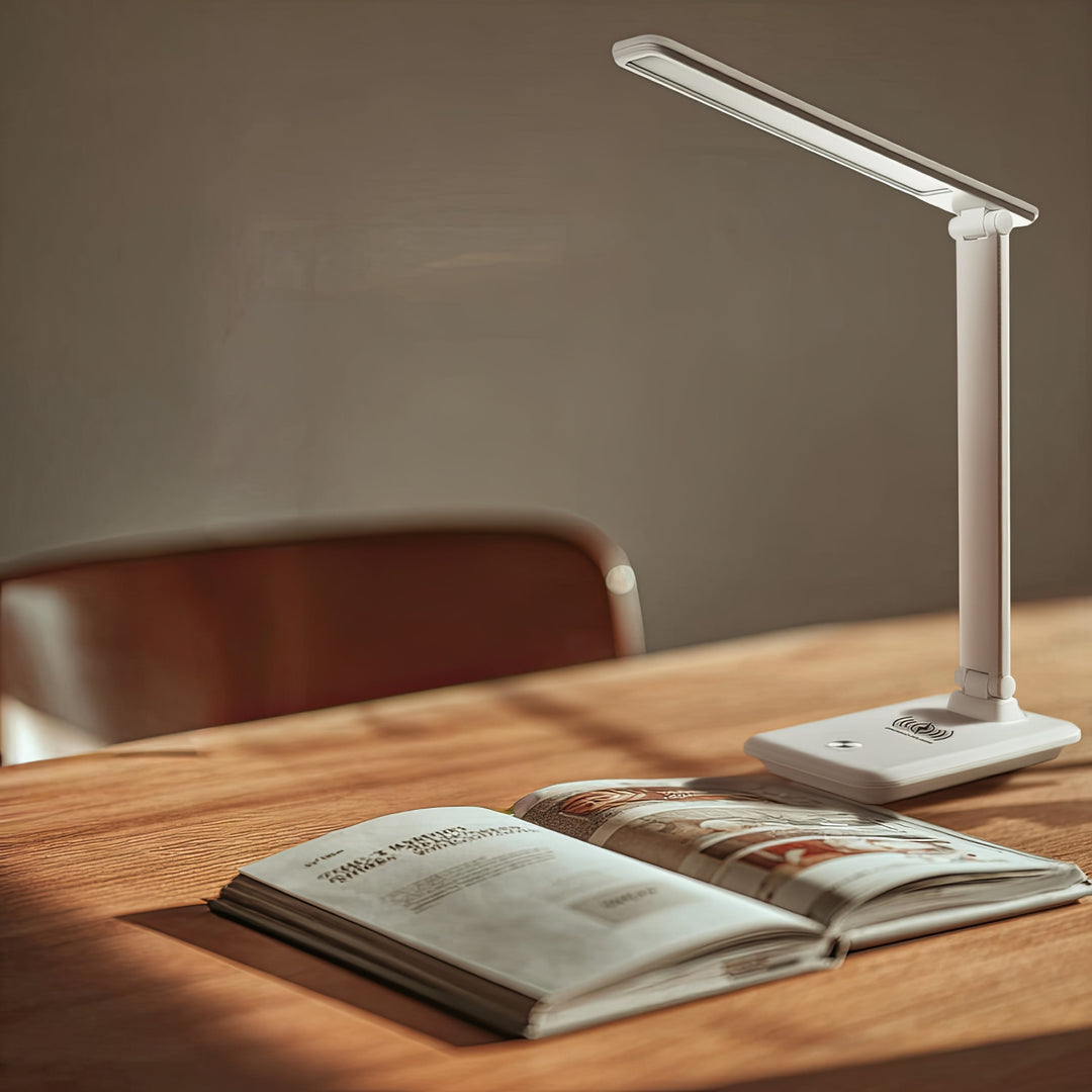 Maclean LED bureaulamp, max. 9W, 220-240V AC, kleurverandering, dimbaar, batterijlader, 450lm, MCE616 W