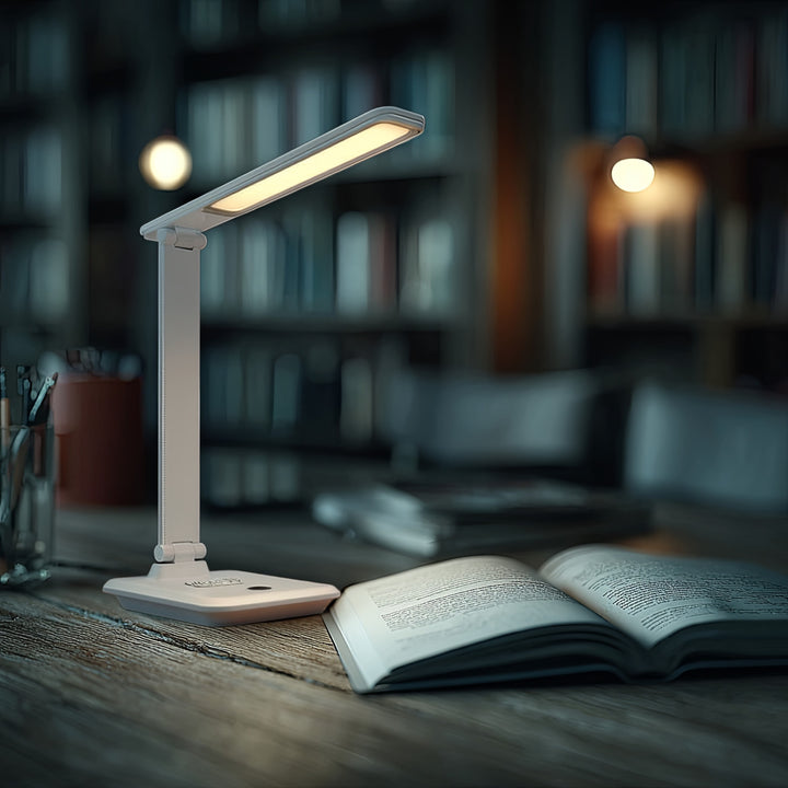 Maclean LED bureaulamp, max. 9W, 220-240V AC, kleurverandering, dimbaar, batterijlader, 450lm, MCE616 W