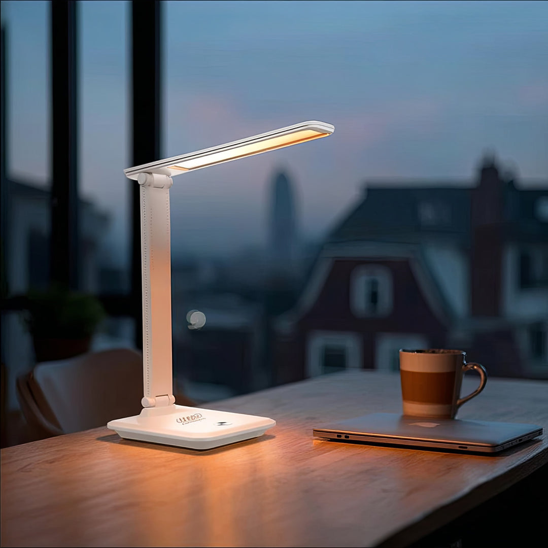 Maclean LED bureaulamp, max. 9W, 220-240V AC, kleurverandering, dimbaar, batterijlader, 450lm, MCE616 W