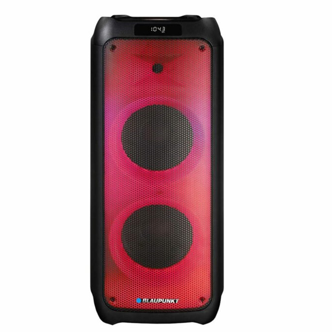 Blaupunkt - PartyBox draagbare Bluetooth-luidspreker met Karaoke-functie Gitaar-ingang TWS Radio AUX USB microSD Afstandsbediening Disco LED-verlichting