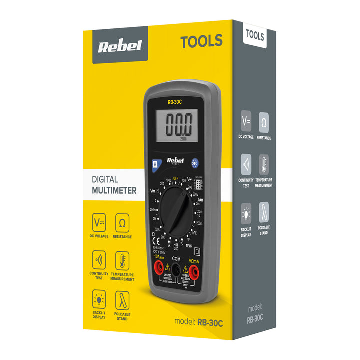 Nauwkeurige universele digitale meter Rebel RB-30C