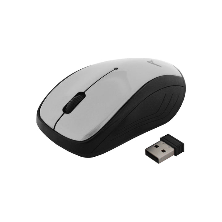 Art optische muis, draadloos, USB, zilver, AM-92B