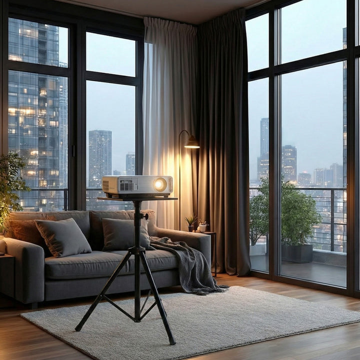 Maclean - Projectorstandaard / Tafelstandaard  - In hoogte verstelbare - Zwart