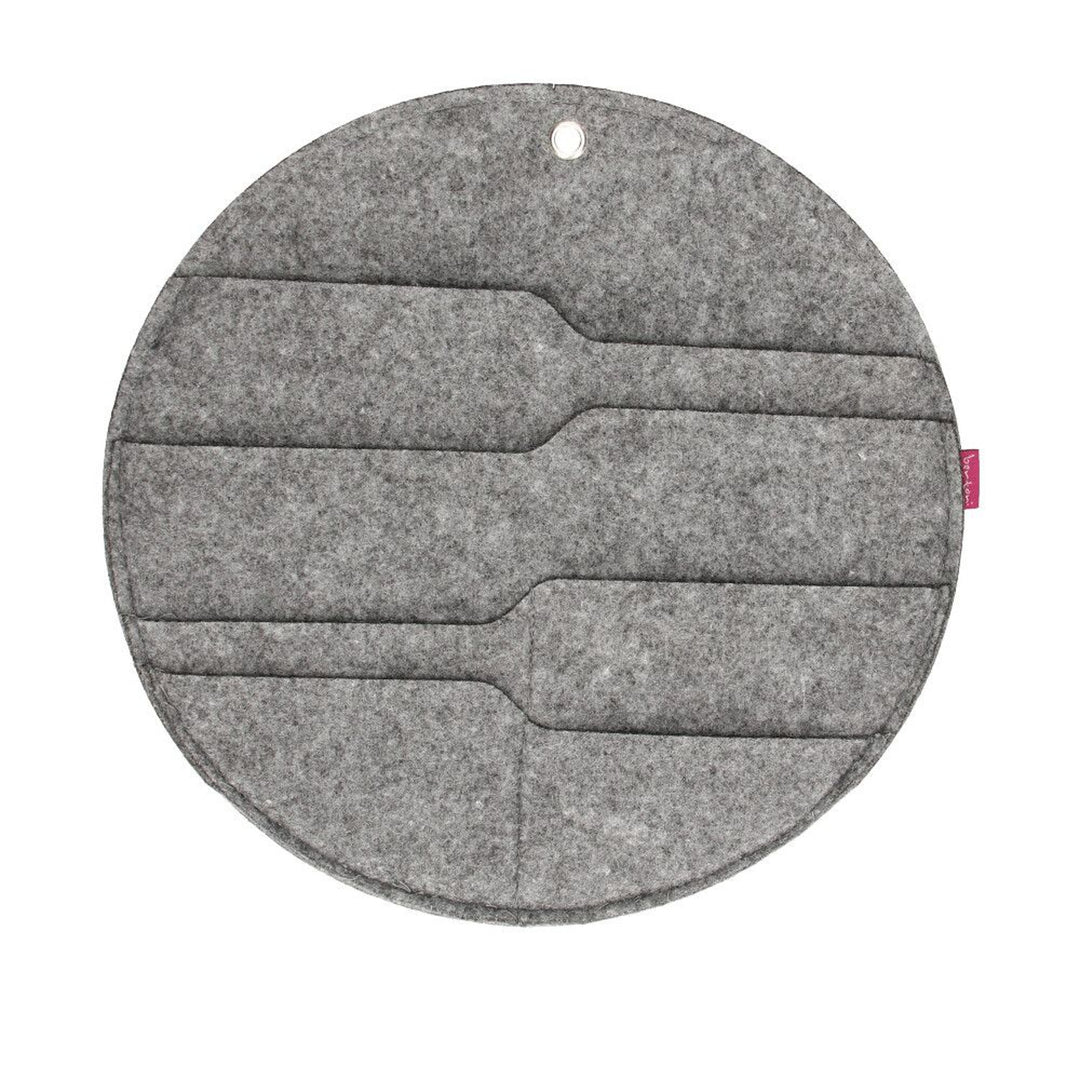 Bertoni vilten wandorganizer Cirkel L diameter 35 cm - grijs, 4 vakken