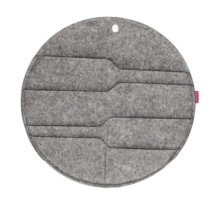 Bertoni vilten wandorganizer Cirkel L diameter 35 cm - grijs, 4 vakken