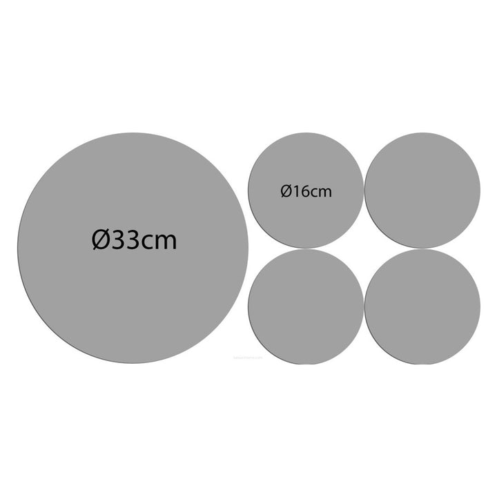 Set ronde tafelmatten van vilt 1 + 4 - OSTROKRZEW