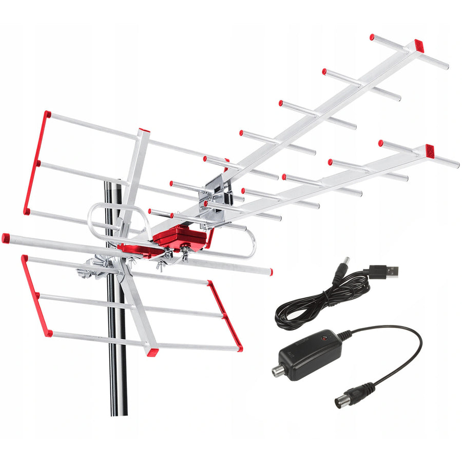 Directionele TV-antenne DVB-T MUX 8 + 5 V usb adapter
