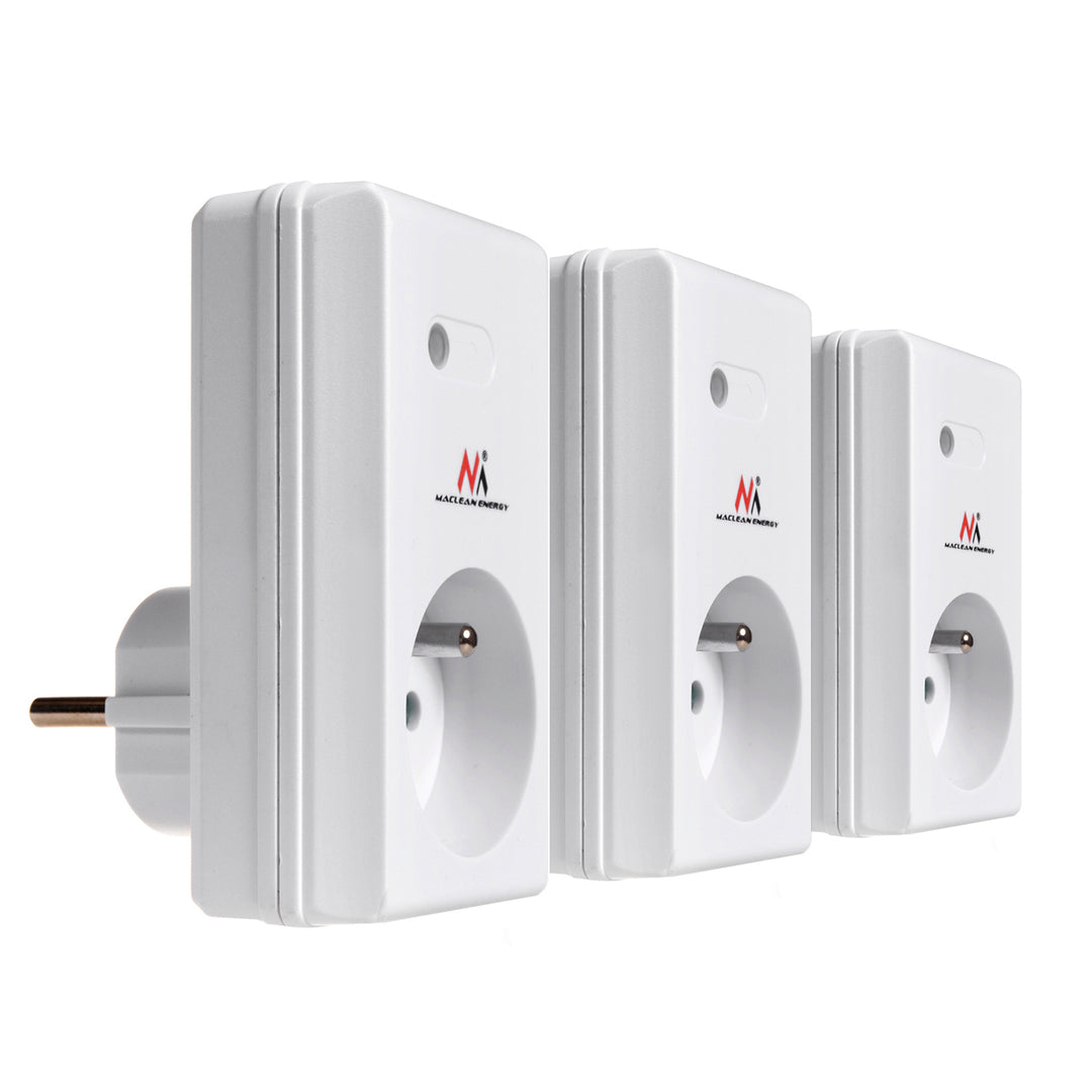 Draadloos stopcontact MCE153 3 stuks. 3600W + 2 afstandsbedieningen + batterijen voor afstandsbedieningen