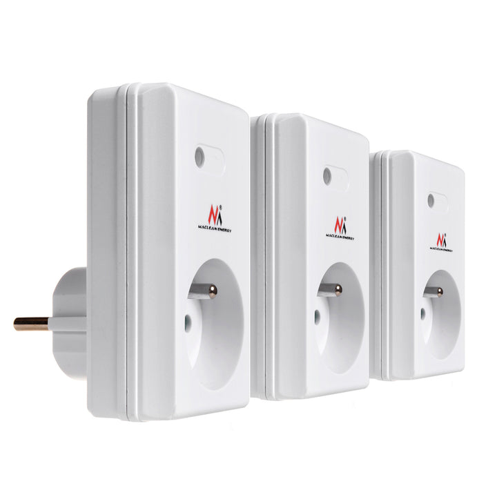 Draadloos stopcontact MCE153 3 stuks. 3600W + 2 afstandsbedieningen + batterijen voor afstandsbedieningen